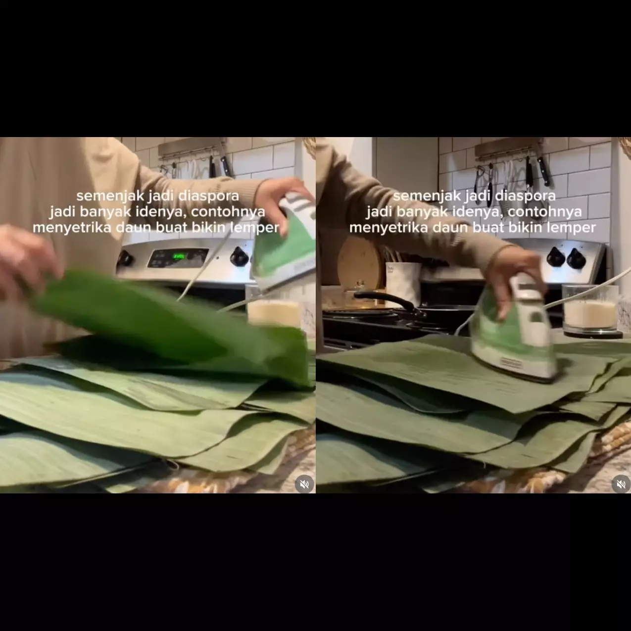 Tanpa kompor, begini teknik praktis melenturkan daun pisang tanpa waktu lama