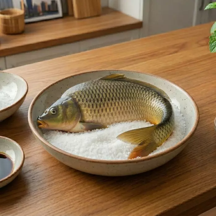 Ide cerdas bersihkan sisik ikan menggunakan timun, sisik langsung rontok