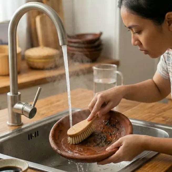 Tips merawat cobek tanah liat, trik sederhana basmi bakteri dan jamur