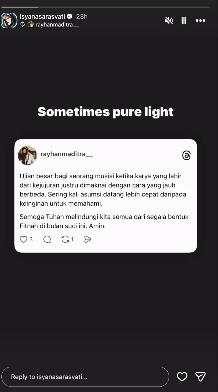 Isyana Sarasvati Dituduh Satanik Instagram @isyanasarasvati