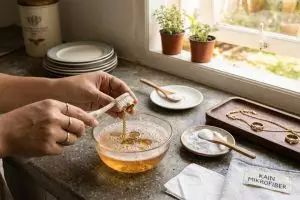 Cara membersihkan perhiasan emas yang hitam pakai sabun cuci piring dan soda kue