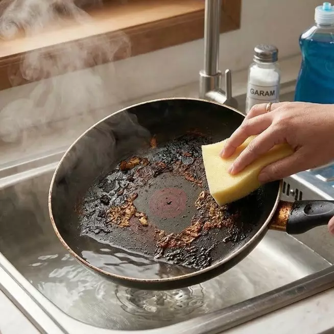 Sebelum beli teflon baru, coba dulu 6 cara ini untuk membersihkan yang gosong