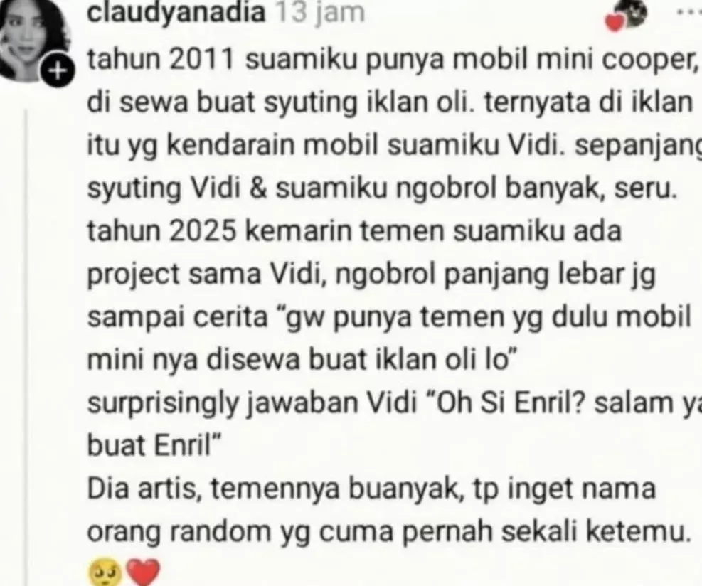 Kebaikan Vidi Aldiano berbagai sumber