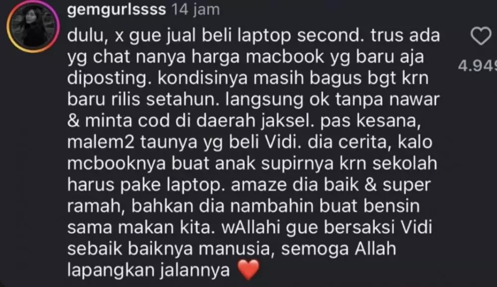 Kebaikan Vidi Aldiano berbagai sumber