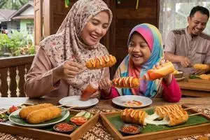 Resep jajanan corndog super gampang dan bisa dimasak bareng keluarga di kampung, suasana jadi seru