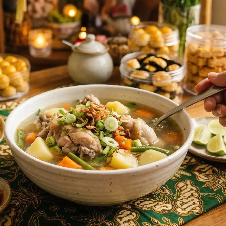 Resep sop ayam kuah bening untuk lebaran, gurihnya nikmat dari bahan-bahan alami