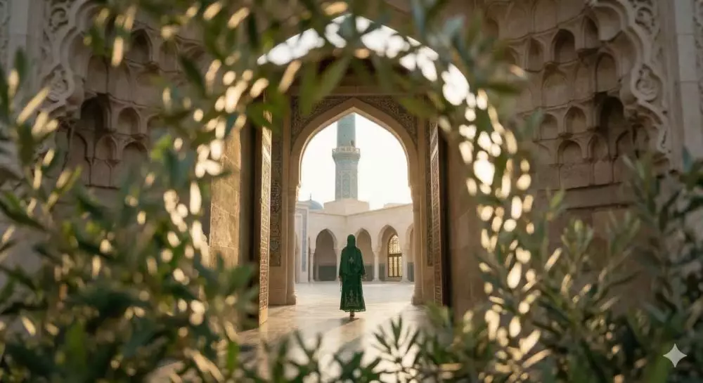 foto lebaran di masjid © 2026 brilio.net