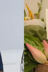 Tampak dalam foto yang diunggah tersebut sebuah susunan rak yang berisi aneka bahan makanan sehat.