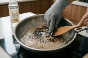 Selama ini salah cara membersihkan wajan stainless, padahal solusinya cuma butuh cuka