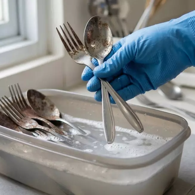 Sendok dan garpu stainless mulai berkarat? Ini cara membersihkan dan mencegahnya pakai bahan dapur