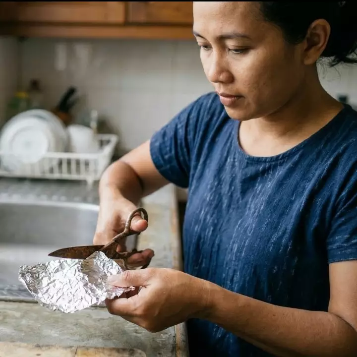Trik bersihkan karat gunting tanpa bahan kimia, cukup pakai alat di dapur kita