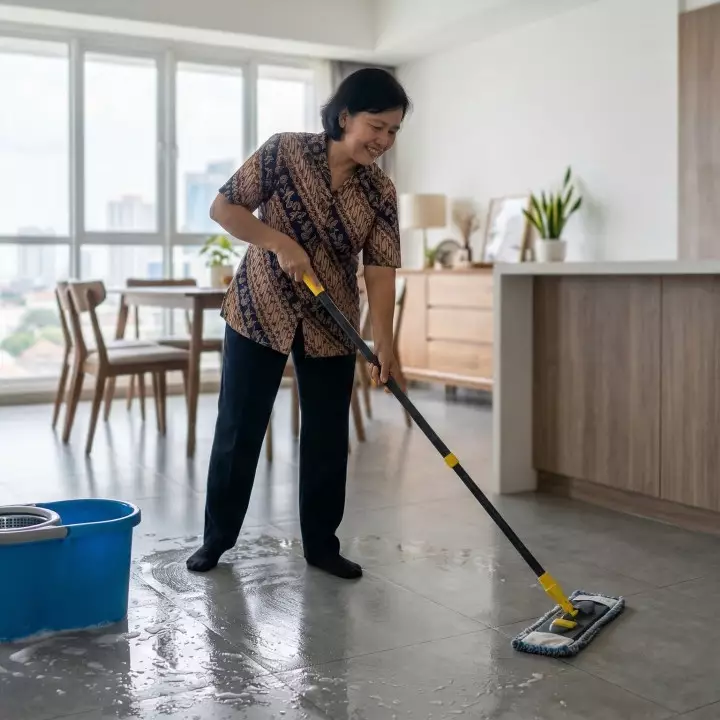 Bukan pakai karbol, ini cara efektif mengepel lantai pakai cuka agar tamu Lebaran nyaman