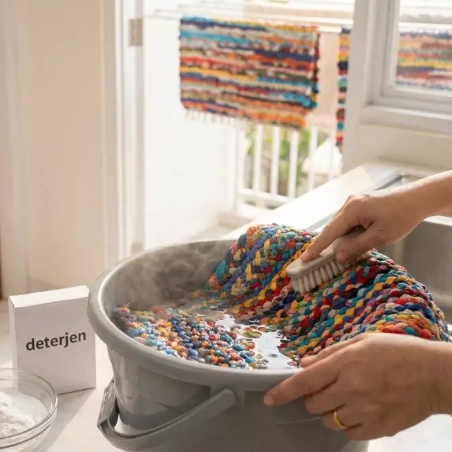 Cara praktis cuci keset dekil biar tamu Lebaran betah dan nyaman lesehan