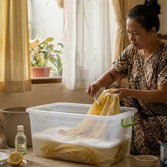Baru sadar gorden kuning saat Lebaran? Hilangkan nodanya pakai bahan dapur ini
