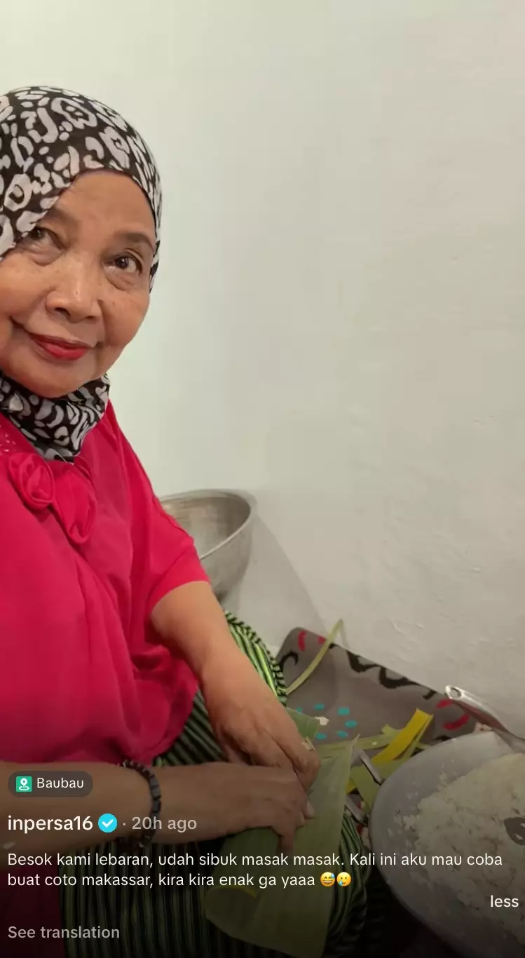 Indah Permatasari masak Coto Makassar TikTok/@inpersa16