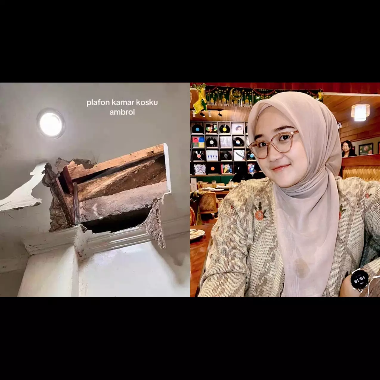 Cerita haru perempuan yang merasa disayang Allah usai selamat dari plafon kamar ambrol saat i’tikaf