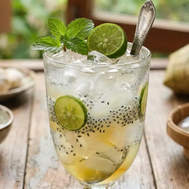 Cara bikin es kolang kaling jeruk nipis yang segar dan tidak pahit, cocok untuk suguhan Lebaran