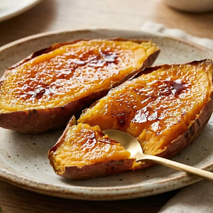 Bisa jadi teman WFA, yuk cobain resep ubi brulee yang legit nan sehat plus masaknya cuma 10 menit