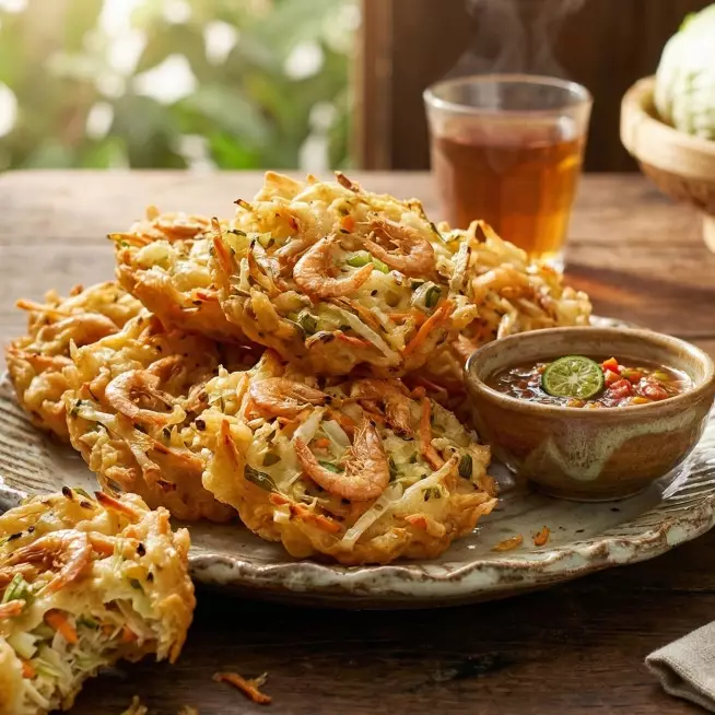 Bakwan ebi anti lembek untuk jualan atau camilan sore, ini komposisi tepung yang pas