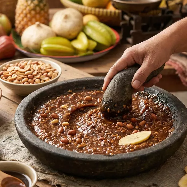 Cara bikin sambal rujak buah yang legit dan tidak berair ala abang jualan
