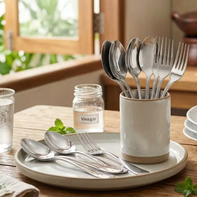 Sendok, garpu, hingga piring kusam lama disimpan? 5 Cara membersihkannya biar kinclong lagi