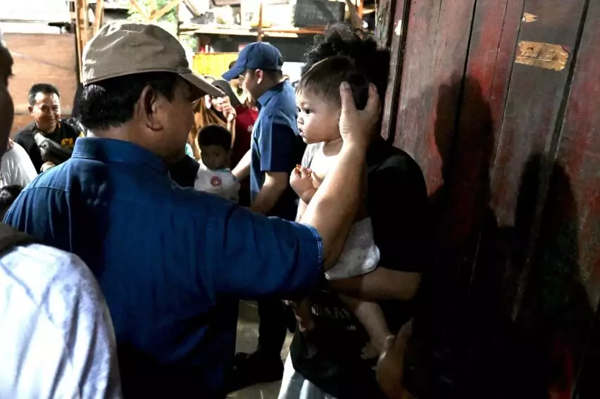 Presiden Prabowo Subianto Blusukan ke Senen Instagram/@kemensetneg.ri