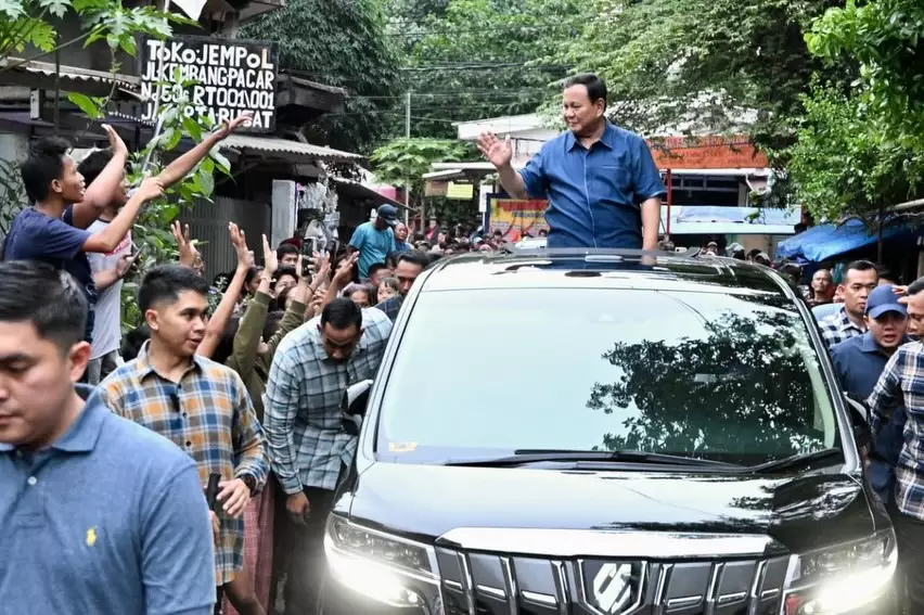 Presiden Prabowo Subianto Blusukan ke Senen Instagram/@kemensetneg.ri