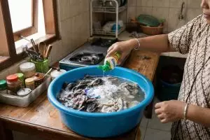 Malas ngucek serbet kotor? Cobain cara praktis bahan dapur ini agar noda larut sendiri