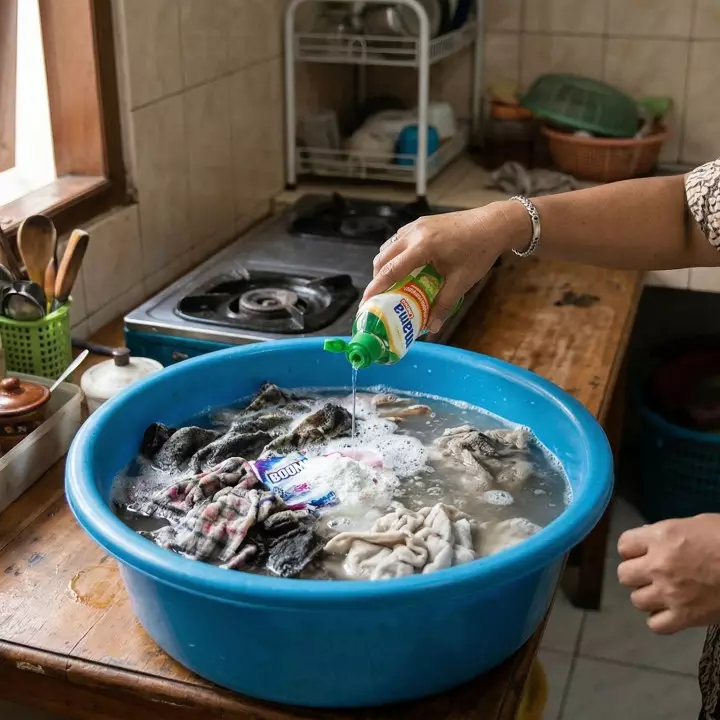 Malas ngucek serbet kotor? Cobain cara praktis bahan dapur ini agar noda larut sendiri