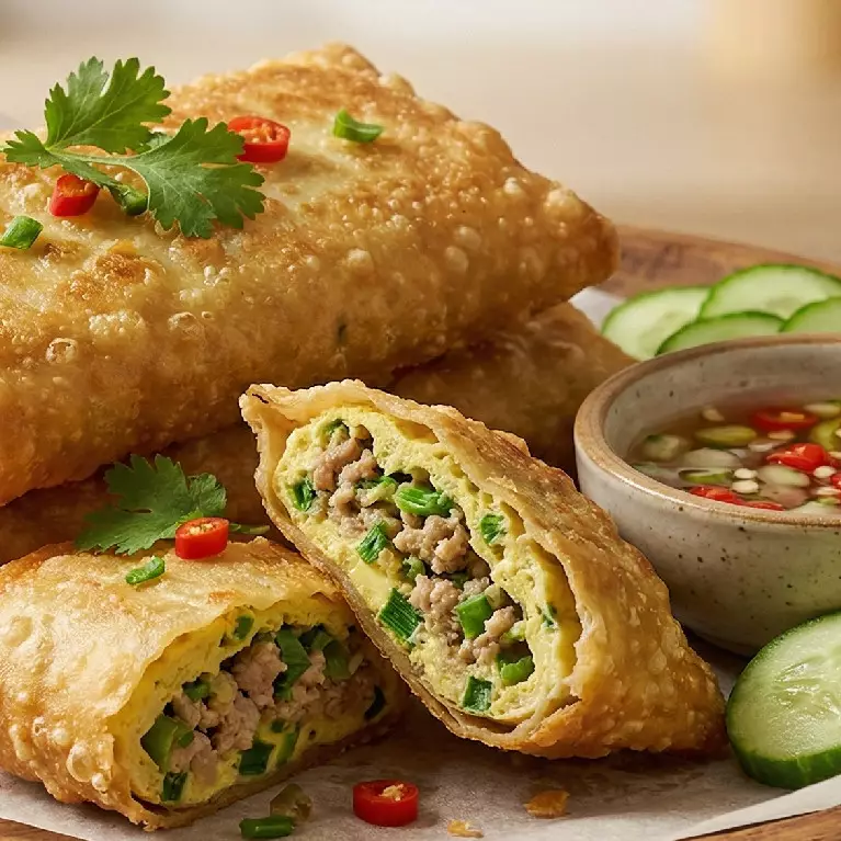 Resep martabak telur kulit pangsit mudah masaknya dan minyaknya sedikit, rasa tetap gurih dan nikmat