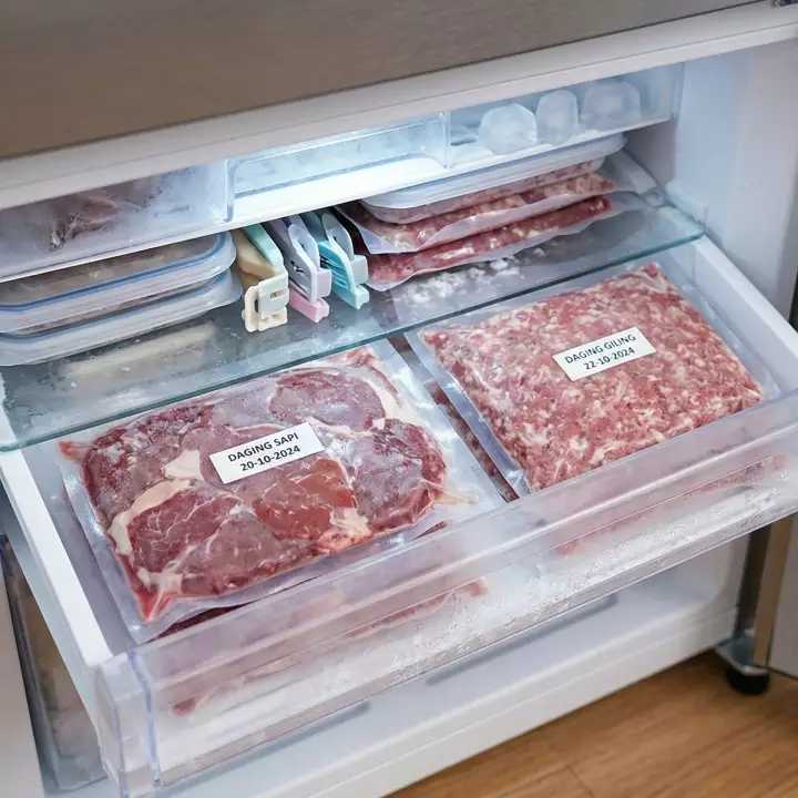 Cara simpan stok daging buat kamu yang pakai kulkas 1 pintu agar tidak cepat rusak