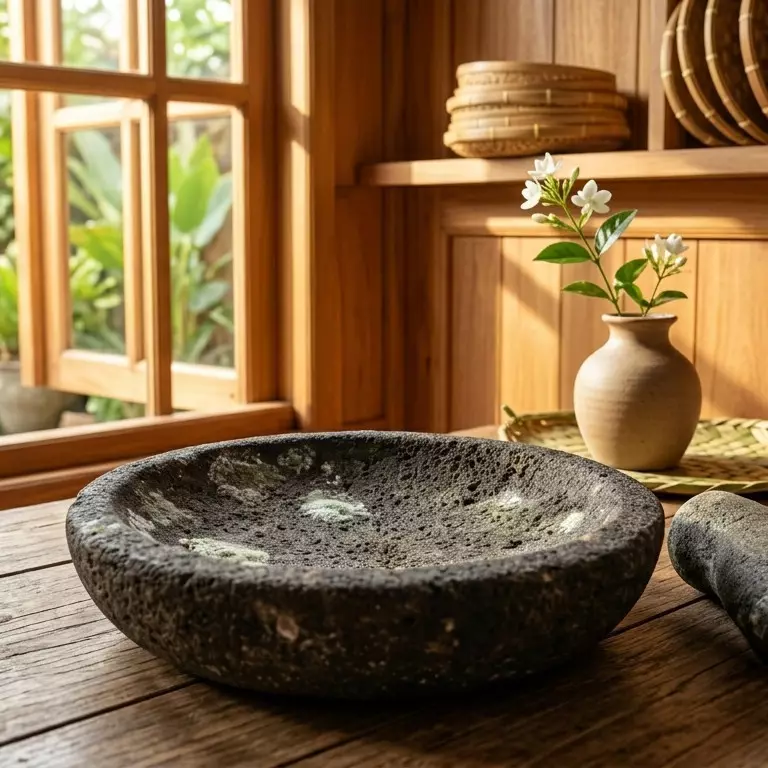 Cara ampuh menghilangkan jamur dan bau pada cobek batu tanpa merusak teksturnya