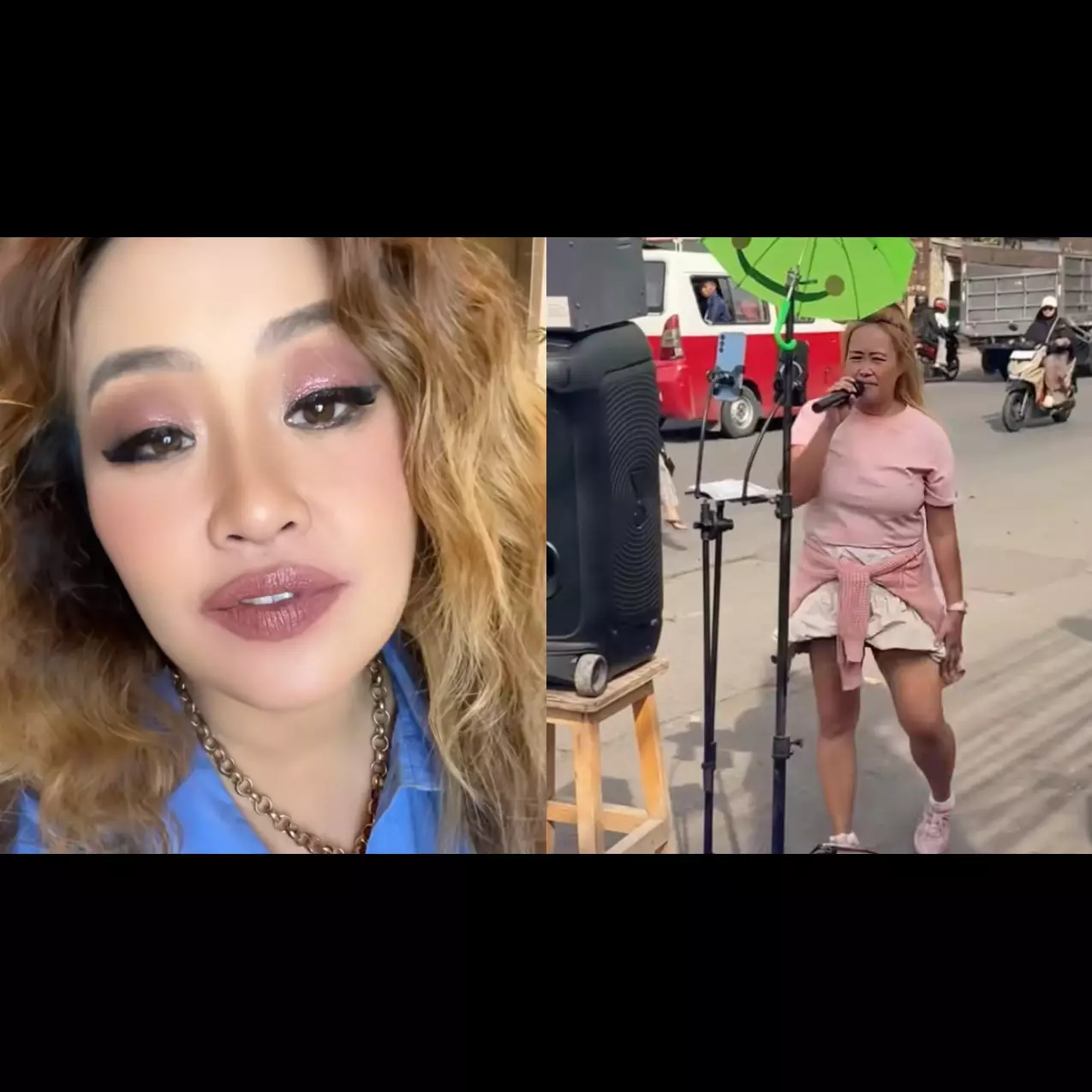 5 Gaya nyentrik Pinkan Mambo live nyanyi di pinggir jalan, pede lesehan hingga tiduran di aspal