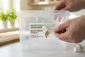 Cara melepas stiker di wadah makanan tanpa bekas lengket, dijamin bersih