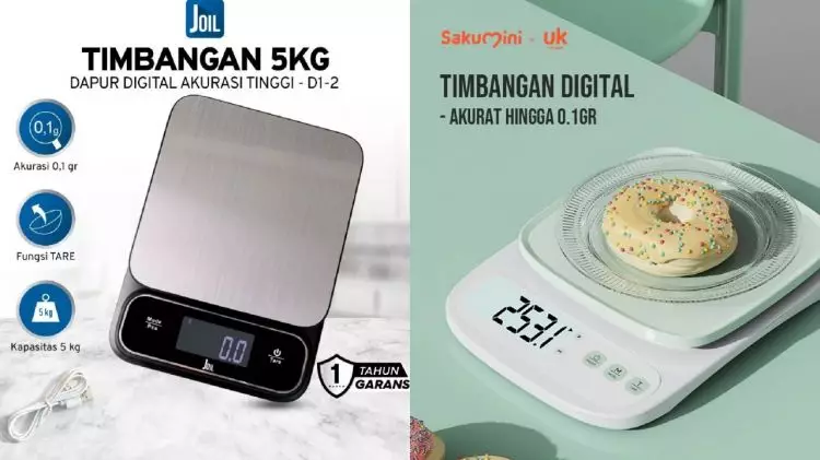 5 Rekomendasi timbangan digital dapur, pakainya gampang dan harga terjangkau