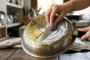 Cara mudah hilangkan kerak kuning di pantat teflon yang sering diabaikan ibu rumah tangga