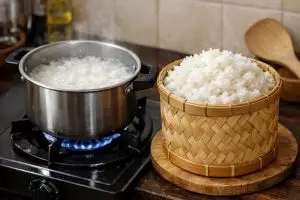 Cara masak nasi manual tanpa gosong, hasilnya lebih wangi, pulen, dan hemat listrik