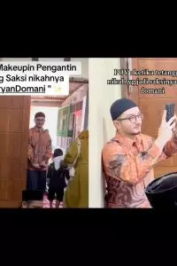 5 Potret Bryan Domani jadi saksi nikah ART, membaur dengan warga dan dikerubungi ibu-ibu