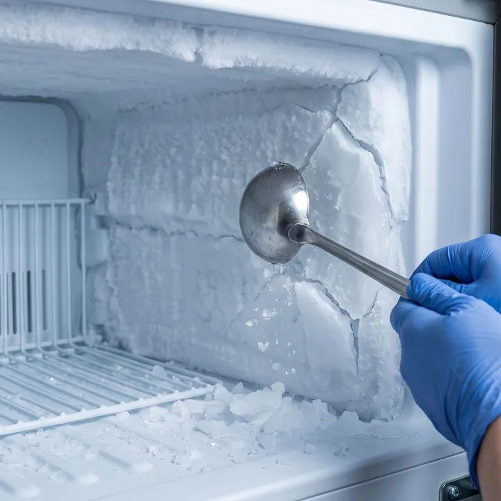 Bunga es freezer menumpuk tebal? Cukup pakai sendok sayur, begini cara membersihkannya