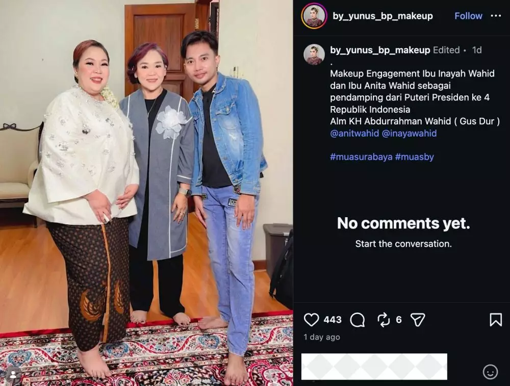makeup engagement Inaya Wahid Instagram/@by_yunus_bp_makeup