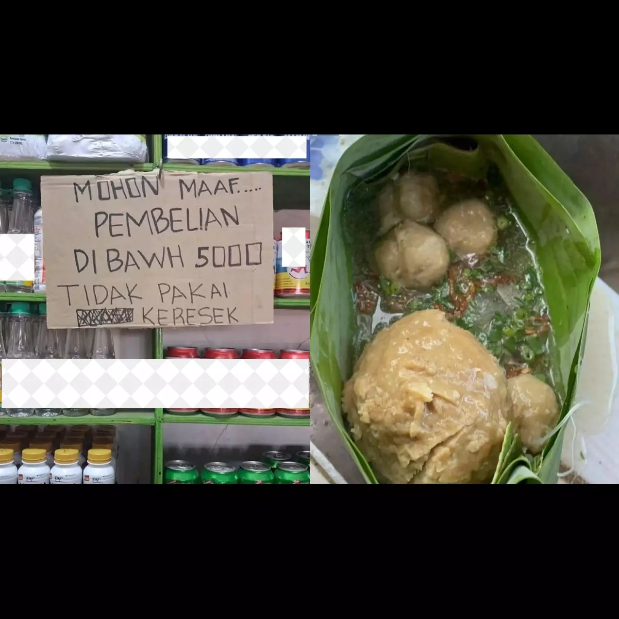 Harga plastik naik, beli slice cake serasa beli nasi pecel pincuk, intip 9 potret lucu kreasi warga