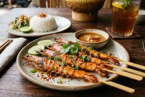 Pingin sate-satean nggak mainstream? Cobain yuk resep sate udang bakar madu yang gampang ini