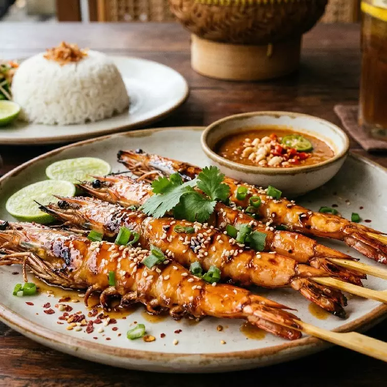 Pingin sate-satean nggak mainstream? Cobain yuk resep sate udang bakar madu yang gampang ini