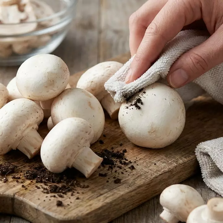 Jangan dikupas dan jangan dicuci lama, ini cara tepat bersihkan jamur kancing agar tetap enak