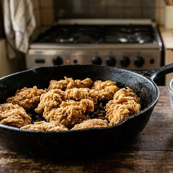 Cuma pakai es batu, begini cara panaskan ayam krispi tanpa digoreng, tetap renyah dan juicy