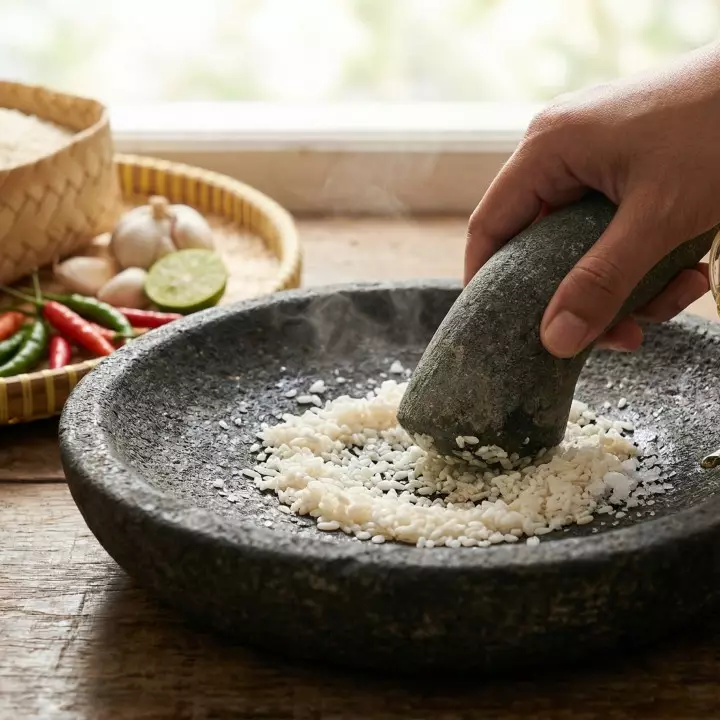 Bukan spons dan sabun, ini cara tepat mencuci cobek batu agar bumbu tetap autentik tanpa bau kimia