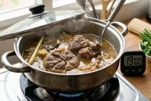 Hemat gas, hemat waktu: Cara merebus sengkel sapi empuk 19 menit tanpa panci presto