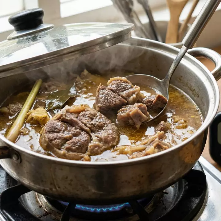 Hemat gas, hemat waktu: Cara merebus sengkel sapi empuk 19 menit tanpa panci presto