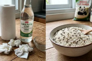 Pakai cuka dan tisu, begini cara hilangkan kutu beras dengan instan tanpa ribet