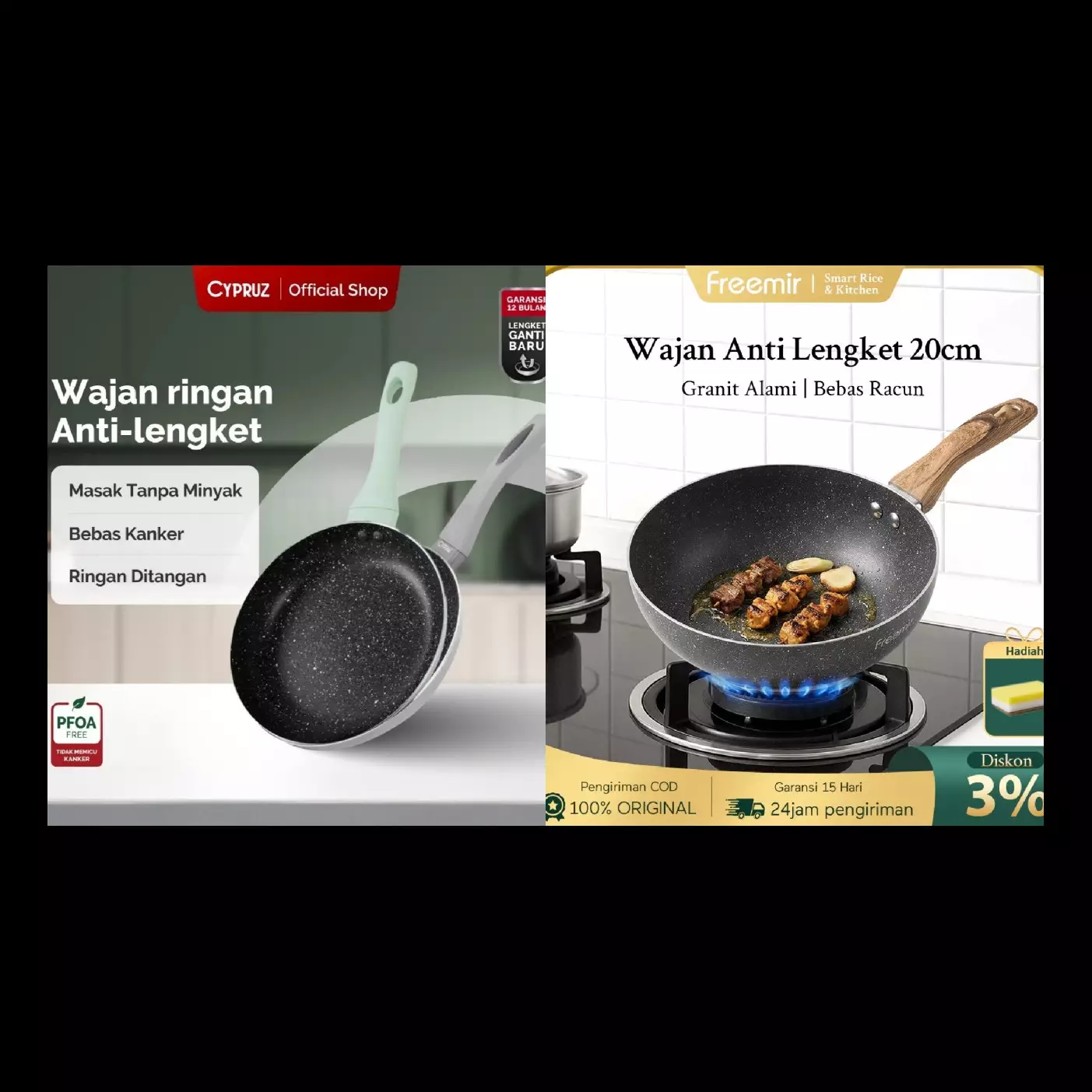 5 Rekomendasi bahan wajan anti lengket untuk semua dompet, ada yang murah sampai mewah